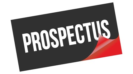 PROSPECTUS text on black red sticker stamp.