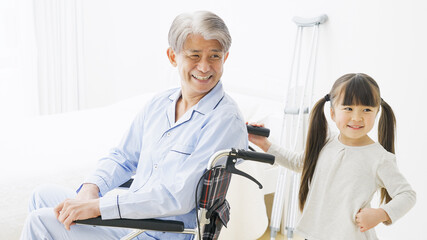 介護・お見舞い・祖父・孫