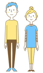 若いカップル　夫婦