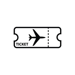 ticket icon vector. plane ticket sign