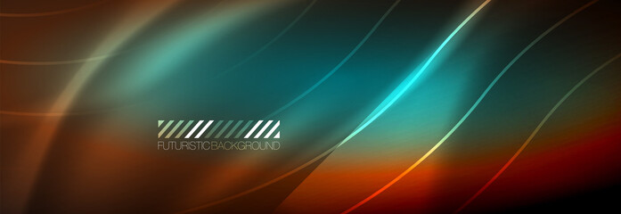 Neon dynamic beams vector abstract wallpaper background. Wallpaper background, design templates for business or technology presentations, internet posters or web brochure covers