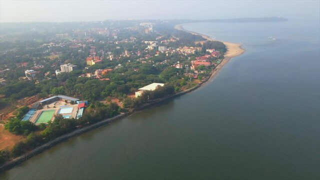 The Art Park, Campal Campal Gardens panji Mandvi river  India goa drone shot Panaji India old goa.