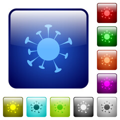 Corona virus color square buttons