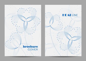 Modern vector templates for brochure cover in A4 - 433392924