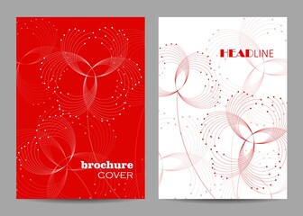 Modern vector templates for brochure cover in A4