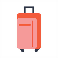 Suitcase on an isolated background. Road luggage for travel and travel.
