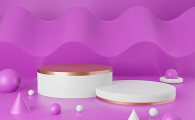 Premium minimal podium studio background for product display. Abstract Background Scene 3d Render for product advertise.