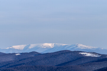 Panorama z połoniny Caryńskiej Bieszczady