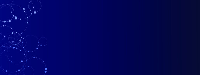 Obraz premium Abstract dots and circles on the futuristic background