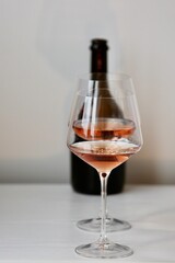 bottle and glass of wine