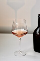 glass of wine and bottle
