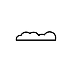 Cloud line icon. Simple style weather poster background symbol. Logo design element. T-shirt printing. Vector for sticker.