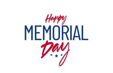 Vector illustration: Calligraphic lettering composition of Happy Memorial Day on white background