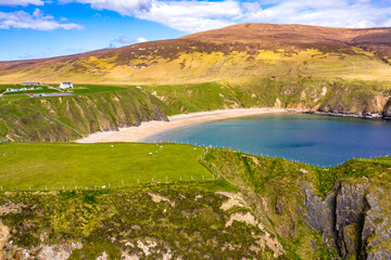 Aerial view of the Silver Strand in County Donegal - Ireland