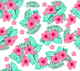 tropical floral nature themed pattern