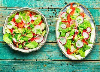 Plate of healthy vegetarian salad,diet menu