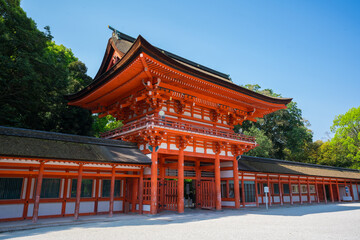 京都　下鴨神社の楼門