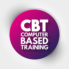 CBT - Computer Based Training acronym, education concept background