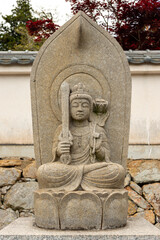 Stone statue of Manjushri at Taifuku-ji temple in Kobe, Hyogo, Japan