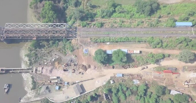 Indian Railway Bridge Work In Progress
