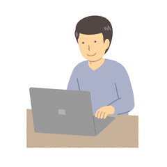 Men using a personal computer