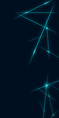 Glowing blue stripes on a dark background. Vertical illustration.