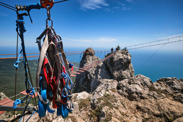 beautiful view of the peaks of Ai-Petri Mountain in Crimea