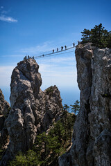 beautiful view of the peaks of Ai-Petri Mountain in Crimea