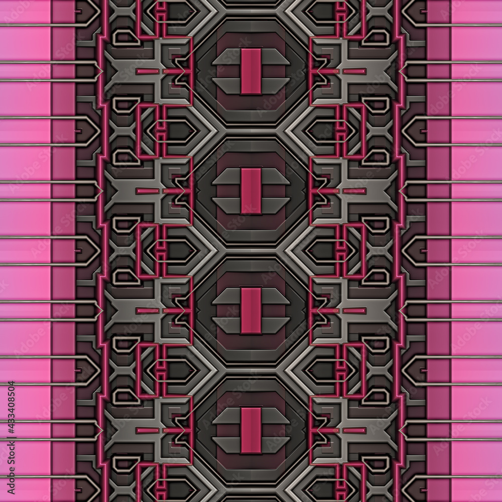 Poster 3d effect - abstract geometric pattern