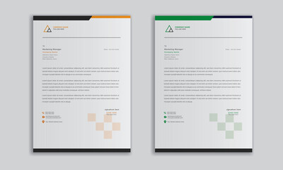 modern business letterhead in abstract design 