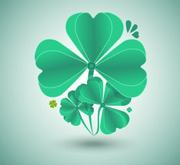 Clover leaf on St. Patrick is Day