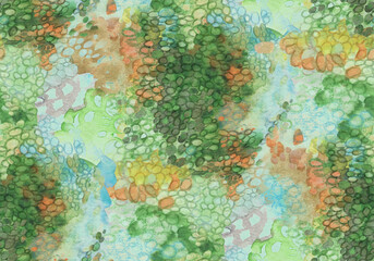 Obraz na płótnie Canvas seamless animal pattern with stylized green chameleon reptile skin for textile and surface design