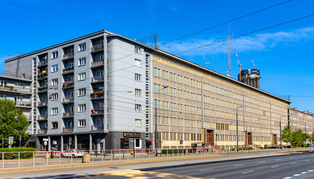 Military Intelligence Service, Sluzba Wywiadu Wojskowego,  headquarter building at aleja Niepodleglosci avenue in Srodmiescie city center district of Warsaw, Poland