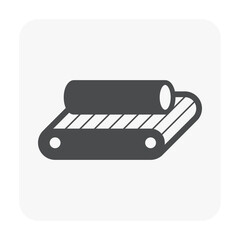 Metallurgy or metallurgical production industry vector icon. Consist of hot steel, metal pipe product on rolling mill or production line. Manufacturing process in foundry, furnace or factory plant.