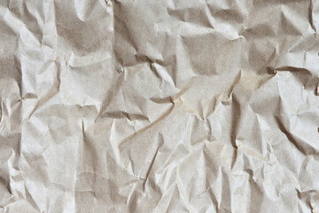beige crumpled craft paper. recyclable background