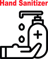 Vector, white and black hand sanitizer