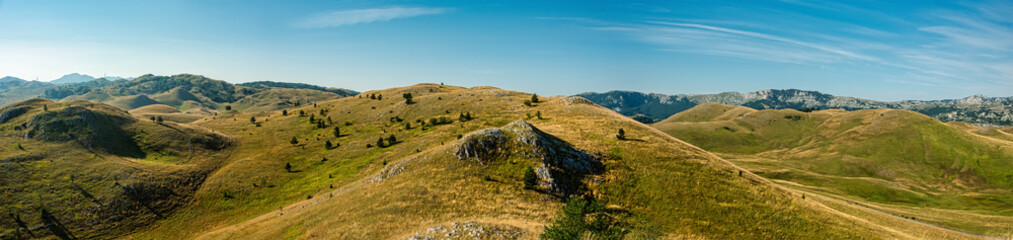 Fototapeta na wymiar Breathtaking landscape in Montenegro highlands near Durmitor national park