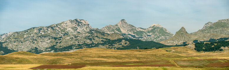 Breathtaking landscape in Montenegro highlands near Durmitor national park