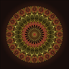 mandala art ornament for printing