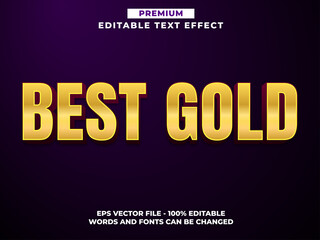 Best Gold, 3d Metallic Golden Text Effect Style