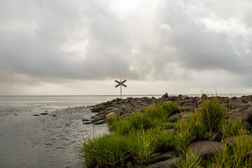 Fototapeta na wymiar Wattenmeer in der Nordsee