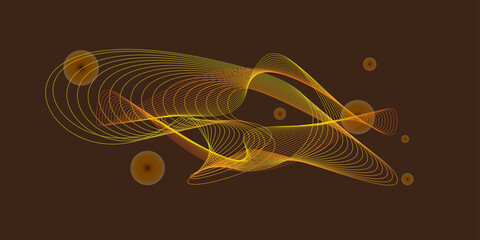 Abstract background with dynamic linear waves.