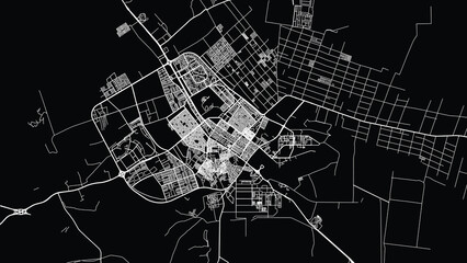 Urban vector city map of Tabuk, Saudi Arabia, Middle East