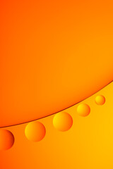 Abstract colourful background with lines and circles, vibrant colours of macro oil and water drops. Close up of oil drops on bright background. copy space for text