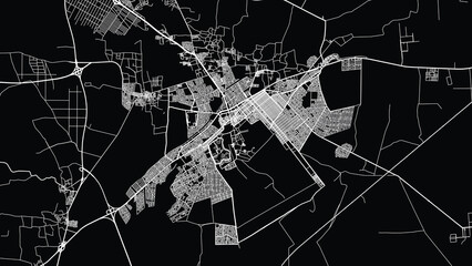 Urban vector city map of Al Kharj, Saudi Arabia, Middle East