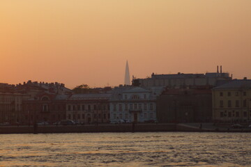 Naklejka premium architecture, city, river, water, europe, building, night, travel, italy, sky, cityscape, petersburg, old, landmark, castle, sunset, church, stockholm, tower, view, urban, bridge, palace, malta, sea