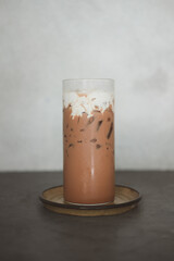 Iced mocha with cream