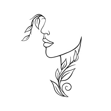 recommend clip art: abstract face line drawing