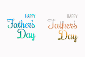 Happy Fathers Day inscription for postcard, congratulations, from watercolor letters, hand drawing. Vector illustration