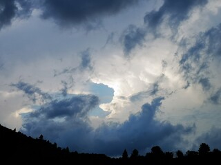 nube, nata, monistrol, barcelona, cielo, tarde